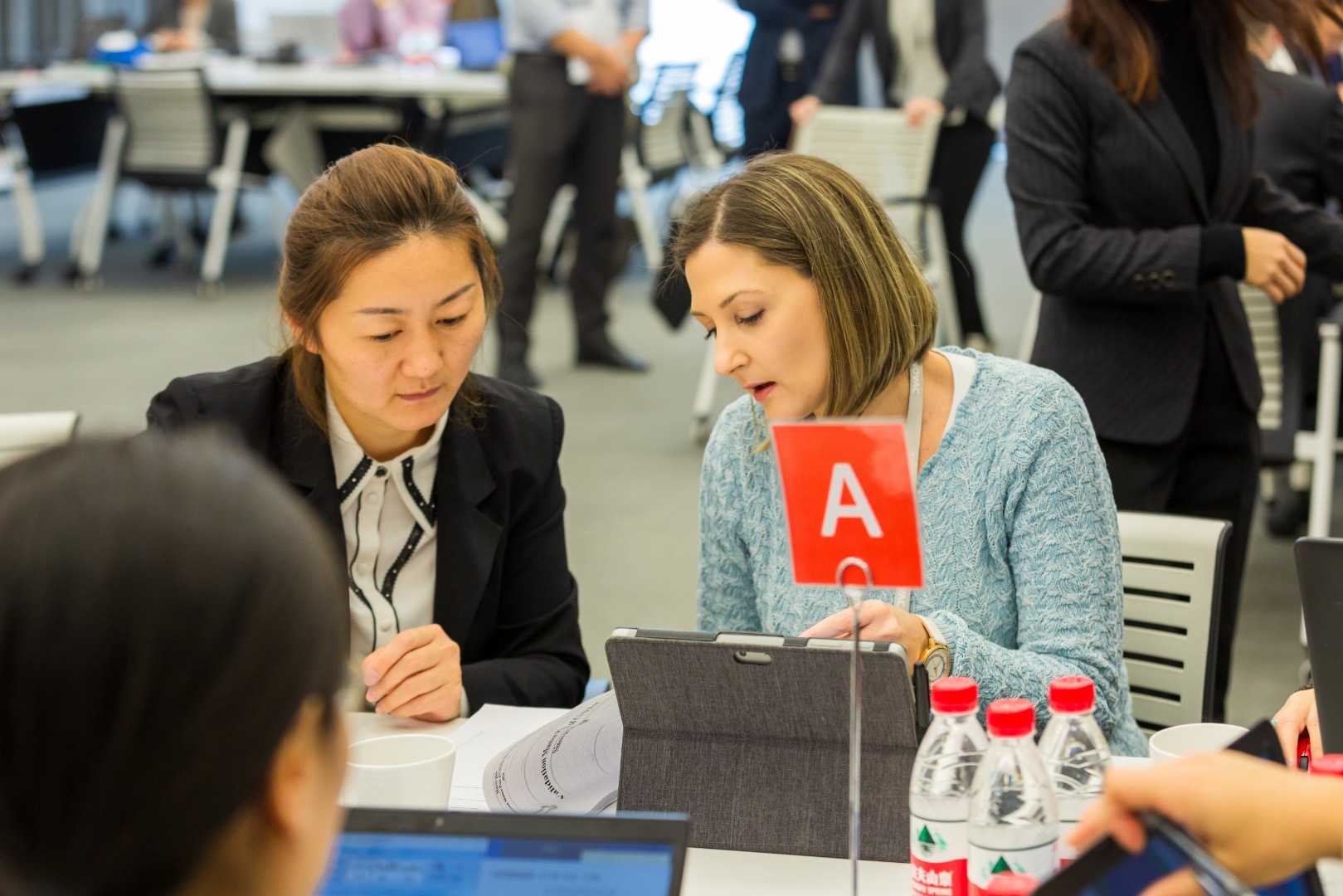 6. Andrea Geyer discutindo aspectos técnicos da agenda de inspeção do dia 30/11.