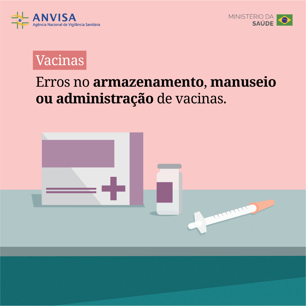Embalagem de vacina, frasco e seringa representam cuidados com vacinação.