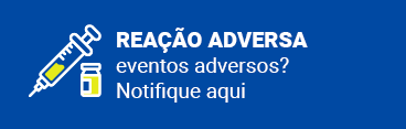 banner de fundo azul com o texto: reação adversa a vacina ou medicamento? notifique aqui