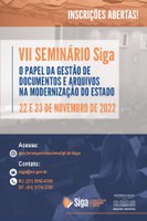 Arquivo Nacional abre inscrições para o VII Seminário do Siga