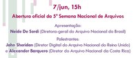 Arquivo Nacional inaugura 5ª Semana de Arquivos com recorde de eventos