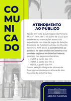 Atendimento presencial durante a Copa do Mundo Feminina Fifa 2023