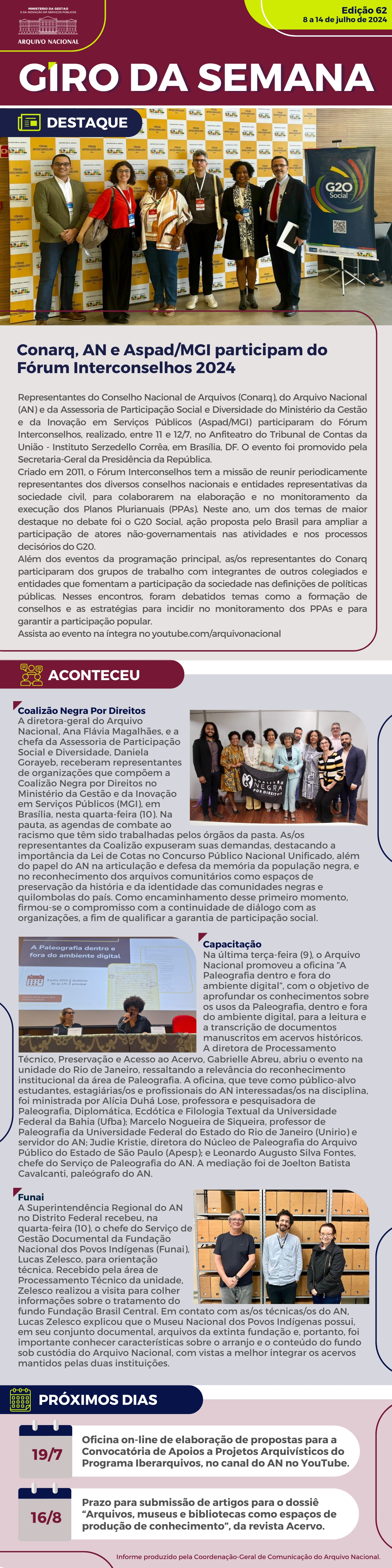 Giro da Semana n.º 62