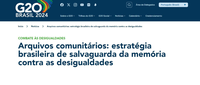 G20 Brasil destaca iniciativa do Arquivo Nacional