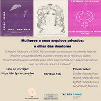 Mulheres e seus arquivos privados: o olhar das doadoras