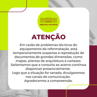 Suspensão da reprodução de grandes formatos de documentos