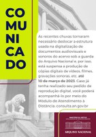 Suspensão da reprodução de documentos audiovisuais e sonoros