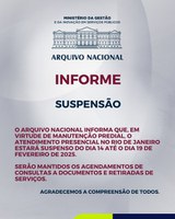 Suspensão no atendimento presencial