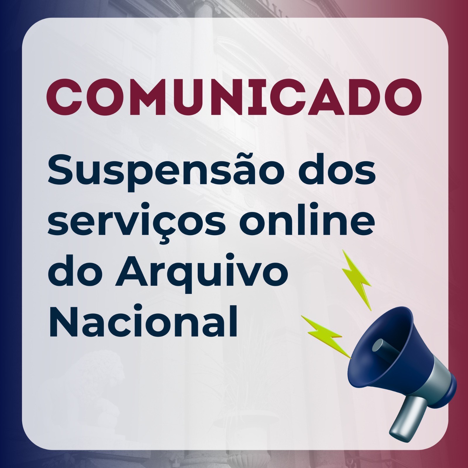 Serviços digitais do AN temporariamente fora do ar