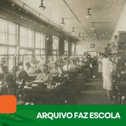 foto do Acervo do Arquivo Nacional que mostra mulheres em indústria têxtil