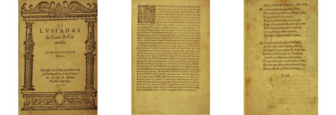 O clássico da língua portuguesa, escrito por Luis de Camões, foi impresso pela primeira vez em 1572. A Biblioteca Nacional detém um exemplar dessa edição histórica.
