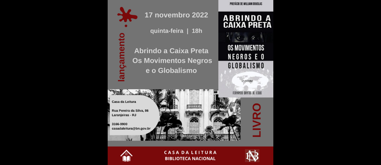 lançamento do livro "Abrindo a Caixa Preta: Os movimentos negros e o globalismo"