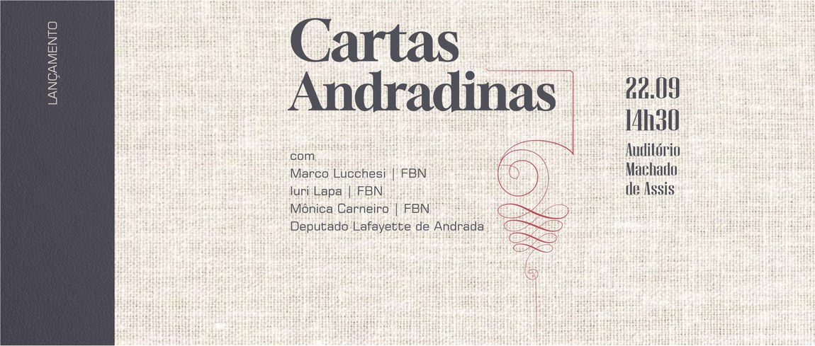 Biblioteca Nacional lança reedição do livro “Cartas Andradinas” em evento na próxima segunda-feira (22)