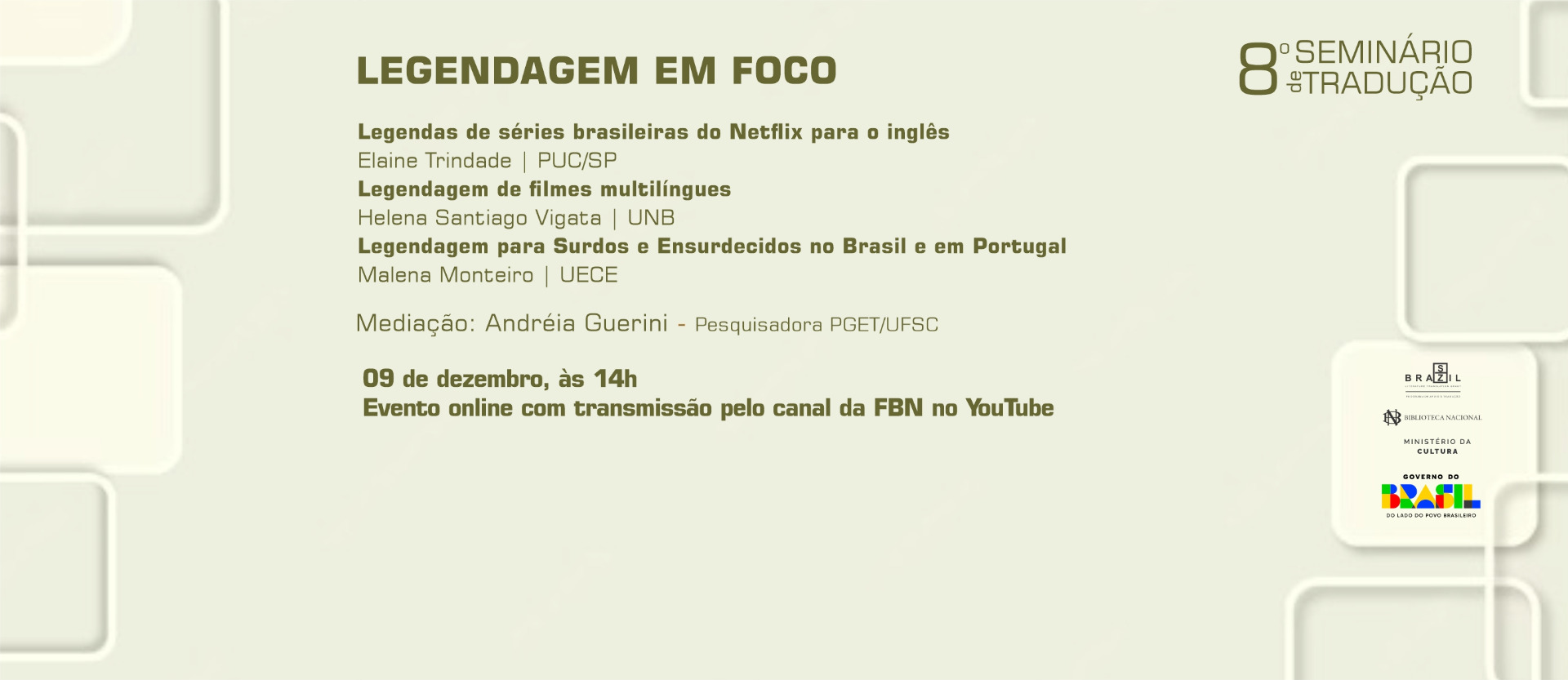 BN Convida | 8º Seminário de Tradução – “Legendagem em foco”