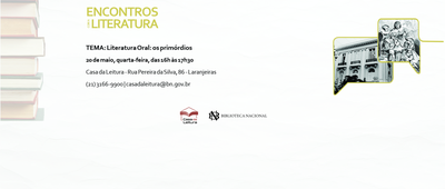 Casa da Leitura Convida | Encontros com a Literatura : os primórdios