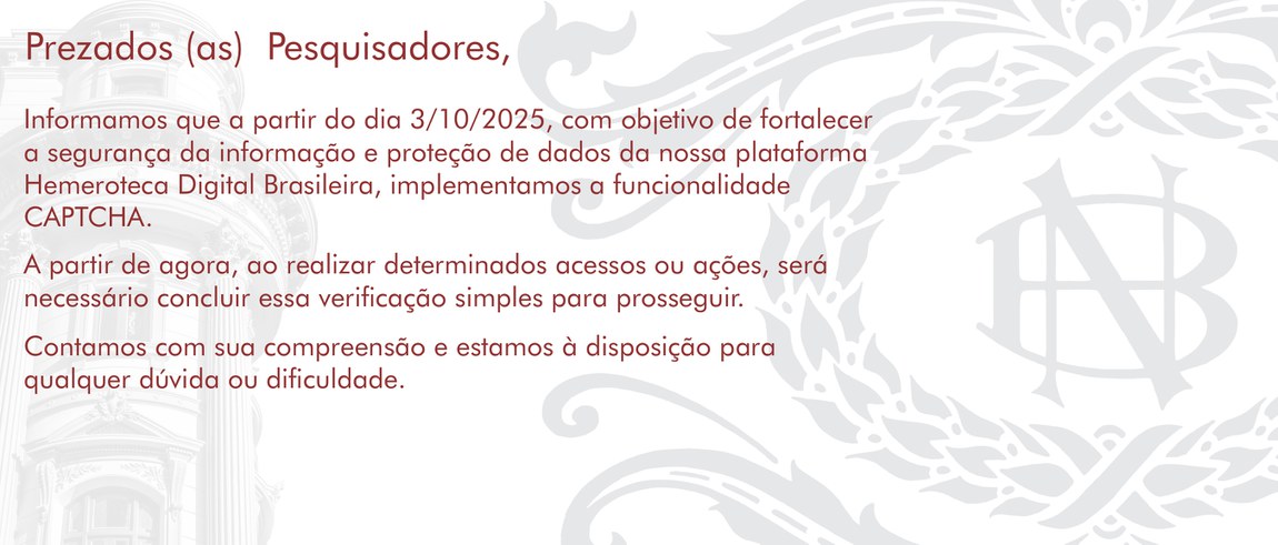 Atenção! Comunicado importante para os usuários da Hemeroteca Digital Brasileira!