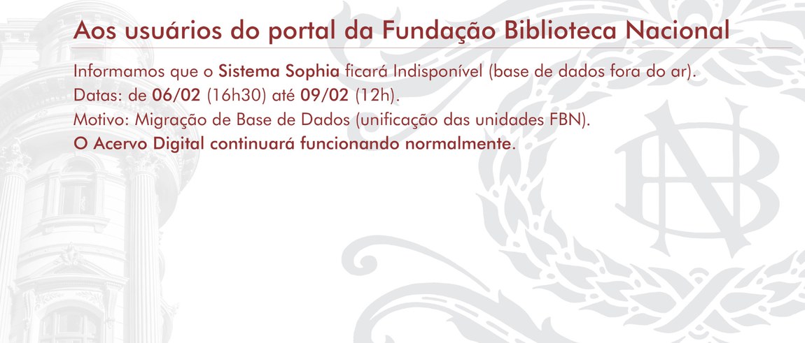 Aviso de Indisponibilidade Temporária do Sistema Sophia