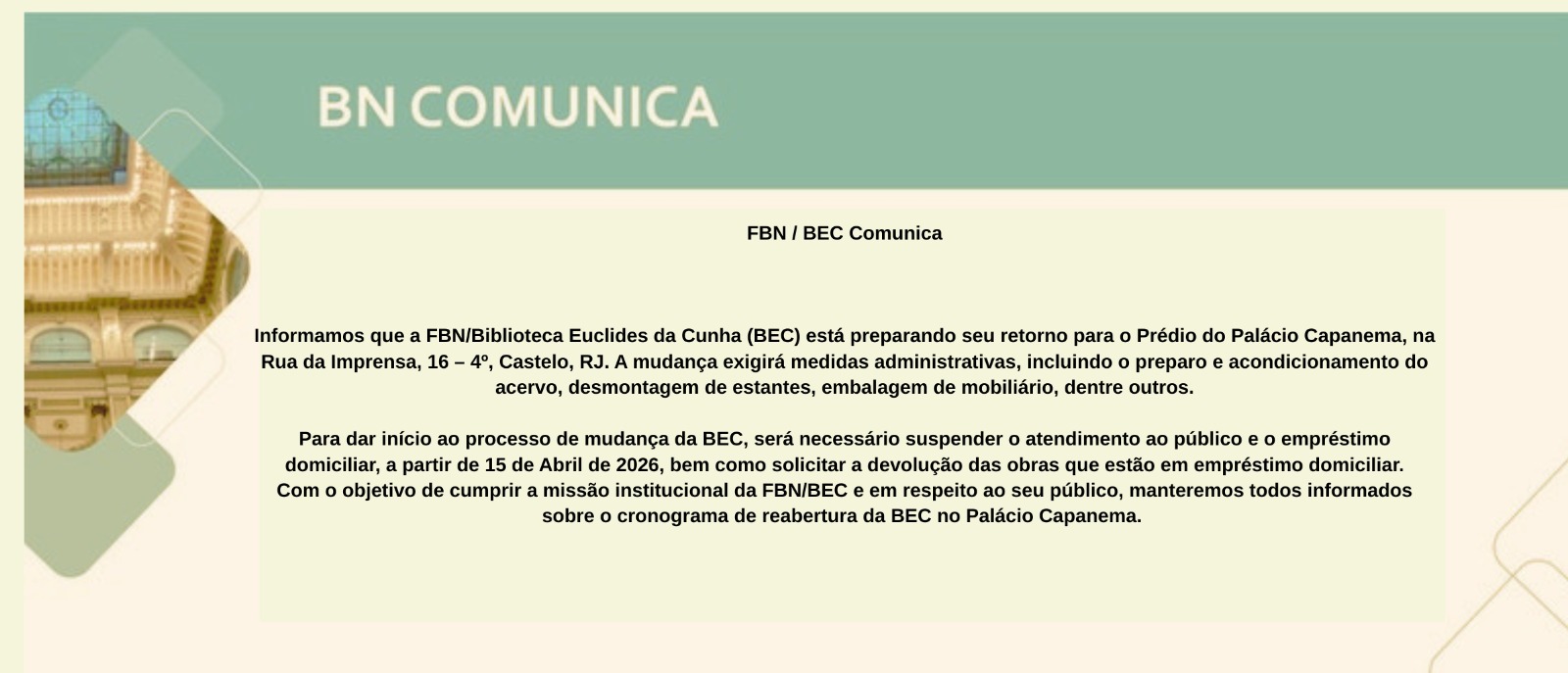 BN COMUNICA | Biblioteca Euclides da Cunha (BEC)