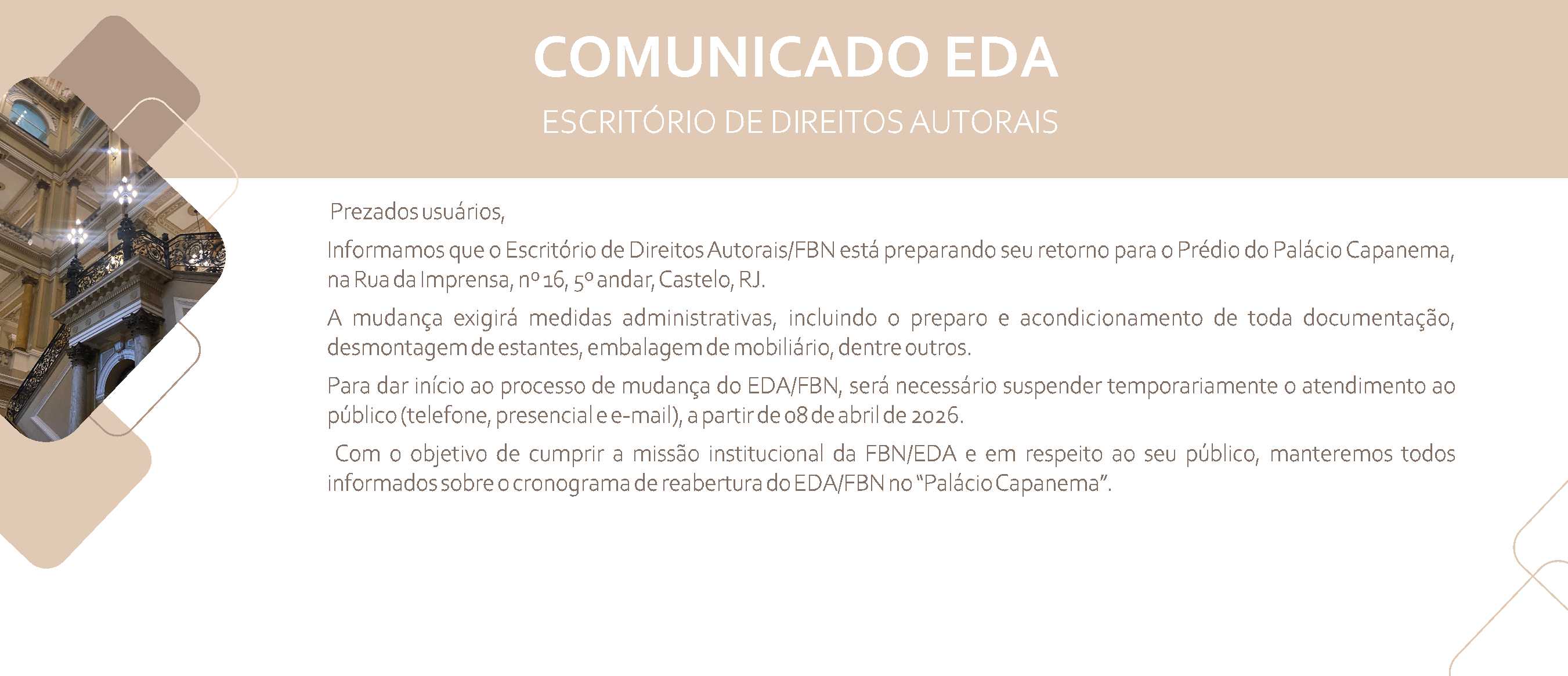 Comunicado | Escritório de Direitos Autorais