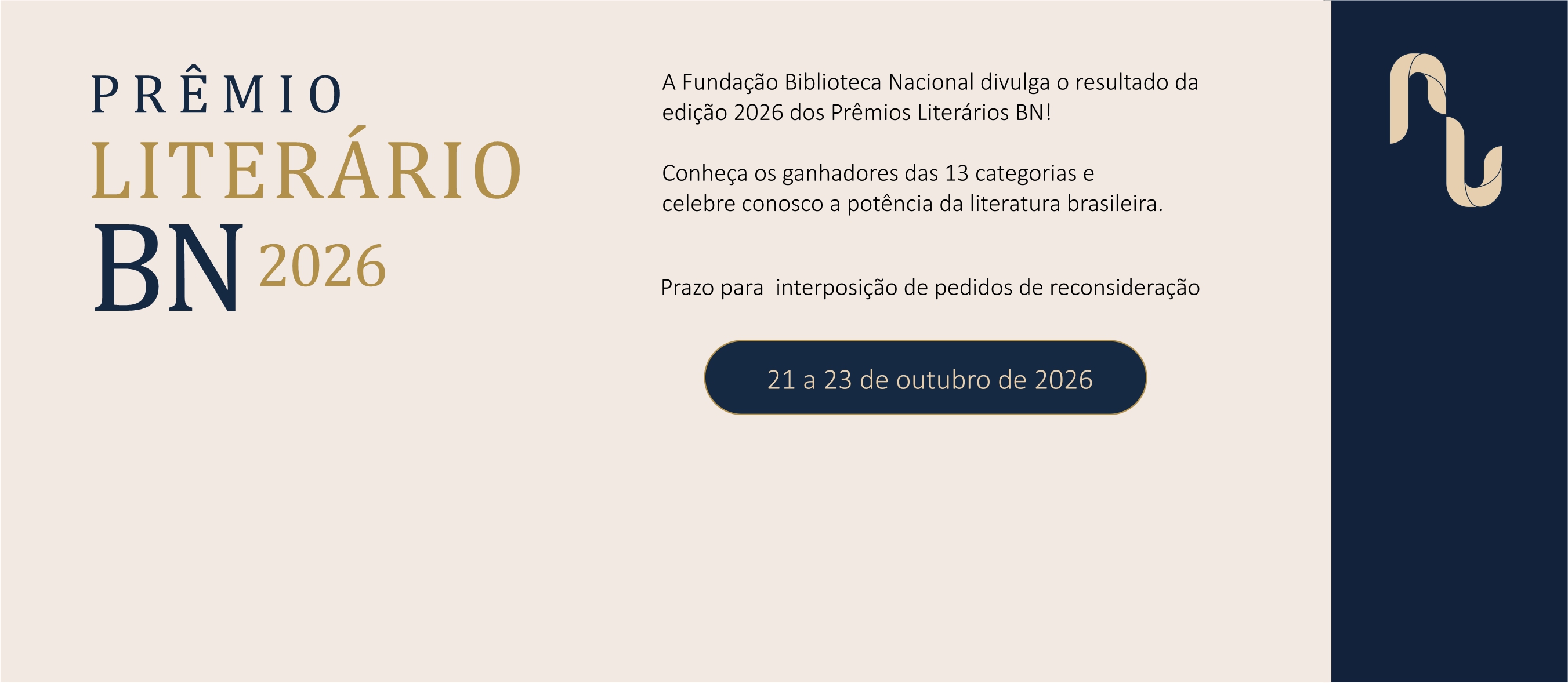 Fundação Biblioteca Nacional divulga os vencedores do Prêmio Literário 2026