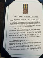 Presidente, Diretor Executivo e Chefe da Seção de Cartografia da FBN recebem a Medalha Mérito Tamandaré