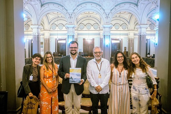 O secretário de Cultura do Rio de Janeiro, Lucas Padilha, se reuniu com o presidente da FBN, Marco Lucchesi.