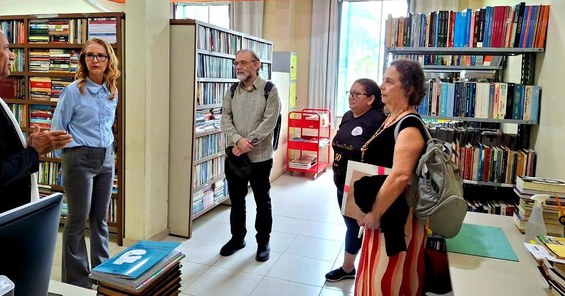 Presidente Marco Lucchesi realizou visitas institucionais à Biblioteca Municipal Francisco Meirelles e à Biblioteca Estadual Dr. José Pontes Pinto