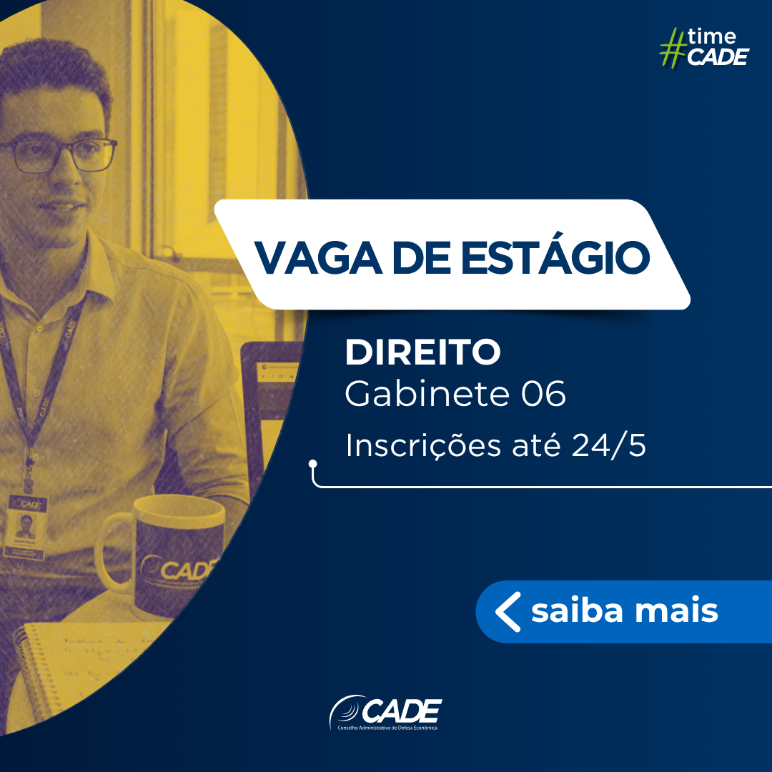 Cade abre uma vaga e cadastro de reserva para estudantes de graduação e pós em Direito