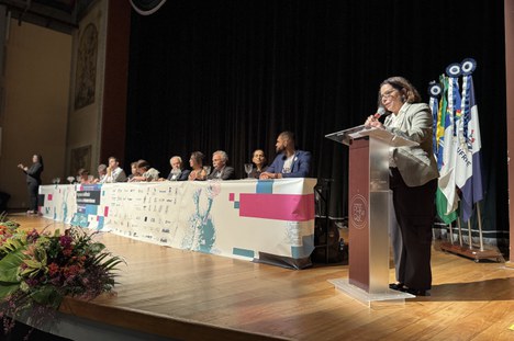 Mesa de abertura da 77ª Reunião Anual da SBPC (Foto: Julia Prado - CGCOM/CAPES)