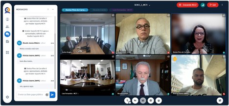 Imagem: Print da tela de reunião (Divulgação)