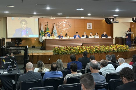 Imagem: Cerimônia de lançamento (Julia Prado - CGCOM/CAPES)