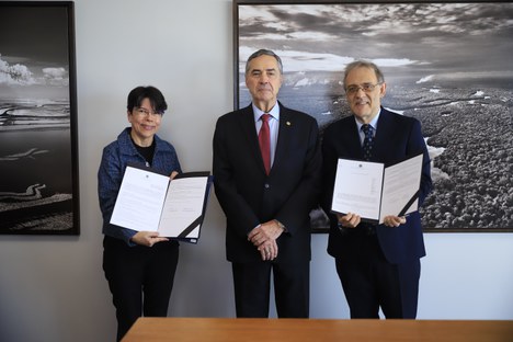 Imagem: Assinatura do protocolo de intenções (Divulgação STF)