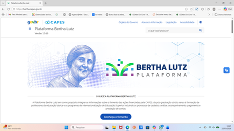 Imagem: Print da tela da Plataforma Bertha Lutz (Divulgação)