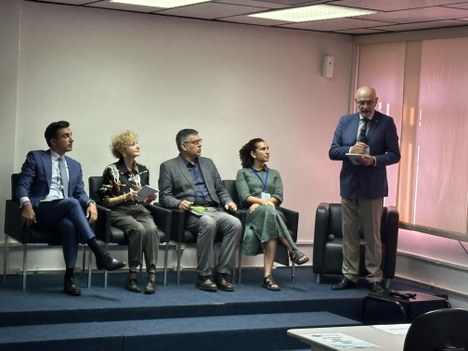 Imagem: Seminário Científico Inteligência Artificial e Mudança Climática: pesquisa e inovação nos programas AmSud (Divulgação)