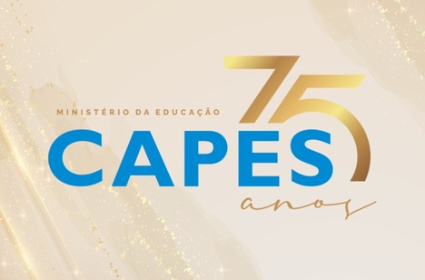 Imagem: Logotipo comemorativo dos 75 anos da CAPES (ASCOM/CAPES)