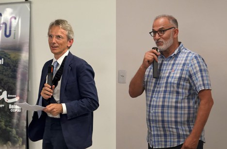 Imagem: Emmanuel Lenain e Abdelfettah Sifeddine representam, respectivamente, a Embaixada da França e o IRD no Brasil (Julia Prado - CGCOM/CAPES e Olivia Alio/IRD)