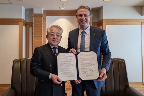 Imagem: Presidente da JSPS, Sugino Tsuyoshi e  ministro da Educação, Camilo Santana (Divulgação - JSPS)