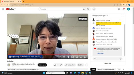 Imagem 1: Mercedes Bustamante, presidente da CAPES participa do lançamento (Foto: Divulgação)