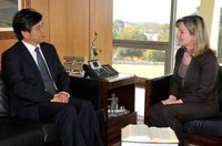 Embaixador e Gleisi conversam sobre visita à China