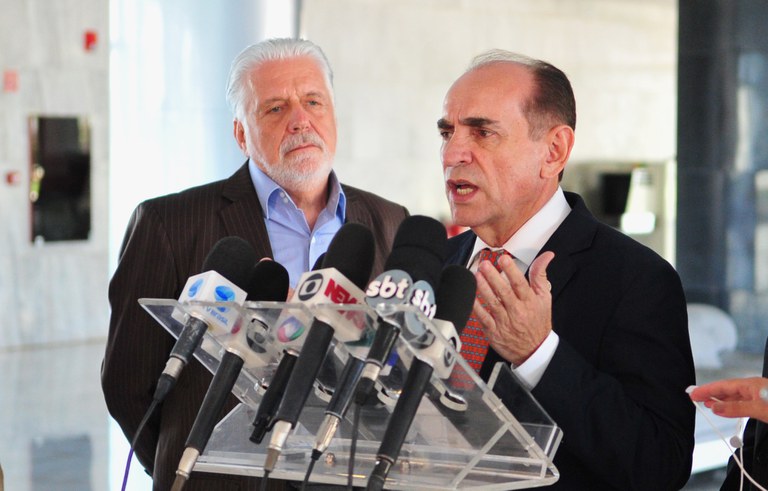 Jaques Wagner participou hoje (23) de vídeoconferência  seguida de entrevista coletiva no Palácio do Planalto sobre a crise na Saúde no Estado do Rio de Janeiro. 