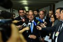 Coletiva de imprensa no Senado Federal