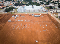 Primeiro hospital de campanha para tratamento da Covid-19 do Governo Federal começa a ser erguido em Goiás