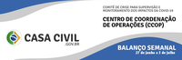 Balanço de medidas do Governo Federal: 15ª semana do Centro de Coordenação das Operações do Comitê de Crise da Covid-19