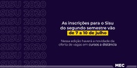 Inscrição para o Sisu é adiada e vai de 7 a 10 de julho