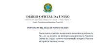 Governo restringe entrada de estrangeiros vindos do Uruguai para conter o avanço do coronavírus