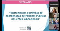 Ciclo de webinários tem evento sobre coordenação de políticas públicas nos estados e municípios