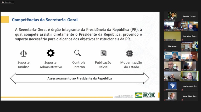 Quinto webinário discute as Funções e Funcionamento do Centro de Governo