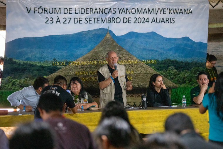 Autoridades do ICMBio, Funai, IBAMA, Ministério dos Povos Indígenas (MPI), Casa Civil e Casa de Governo participaram do evento - Foto: Rafael Nascimento | MS