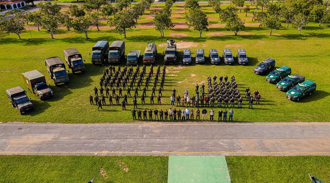 Bases operacionais são instaladas próximas às terras indígenas para facilitar o trabalho dos agentes | Foto: Thiago Dias/SECOM-PR