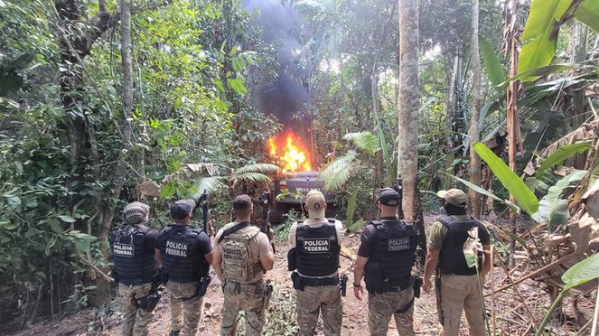 Ações nos territórios envolvem buscas e inutilizações de equipamentos de apoio à estrutura dos crimes | Foto: PF 